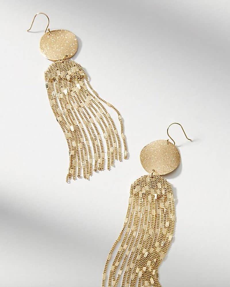 long gold earrings