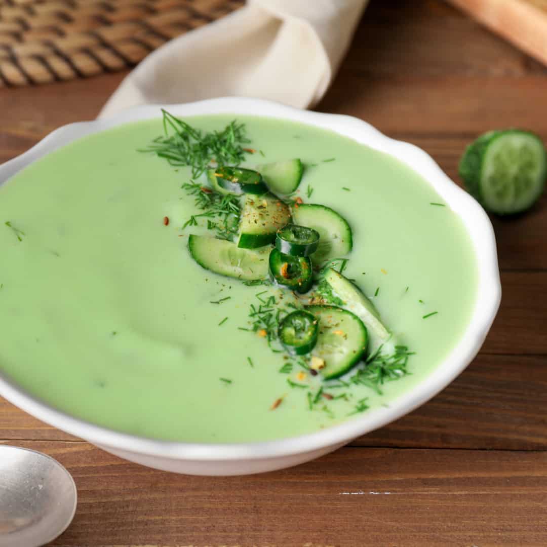 Cucumber Avocado Chilled Spring Soup