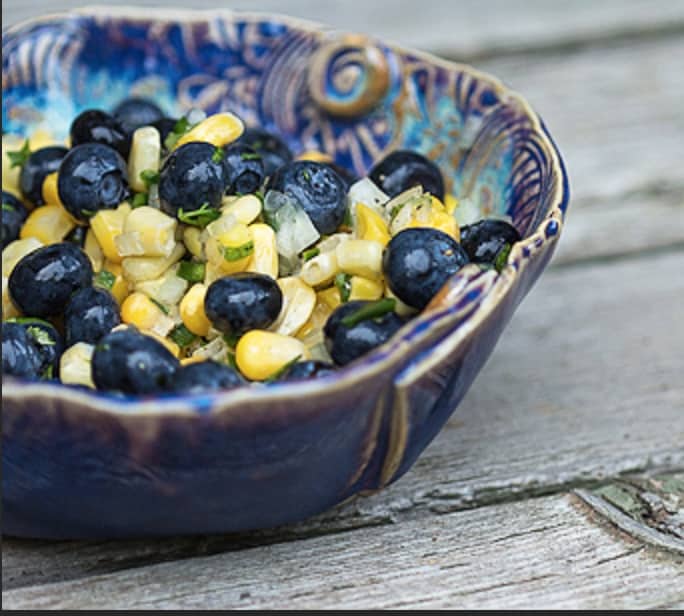 corn and blueberry salsa
