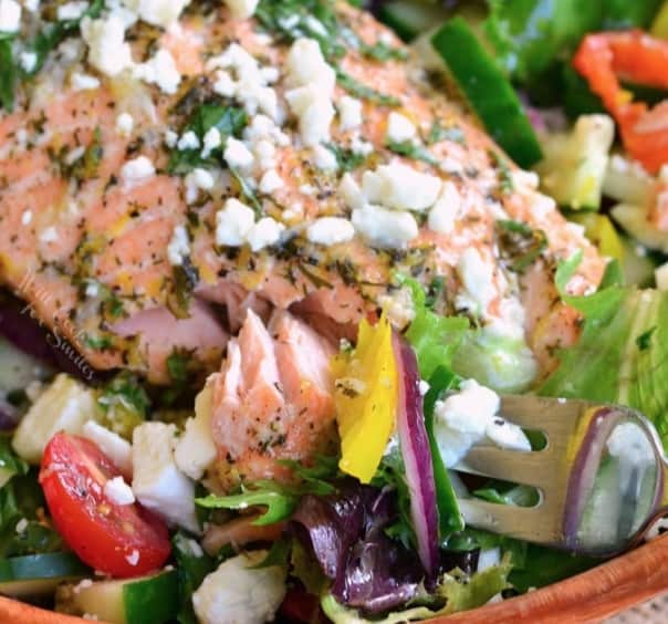 salmon greek