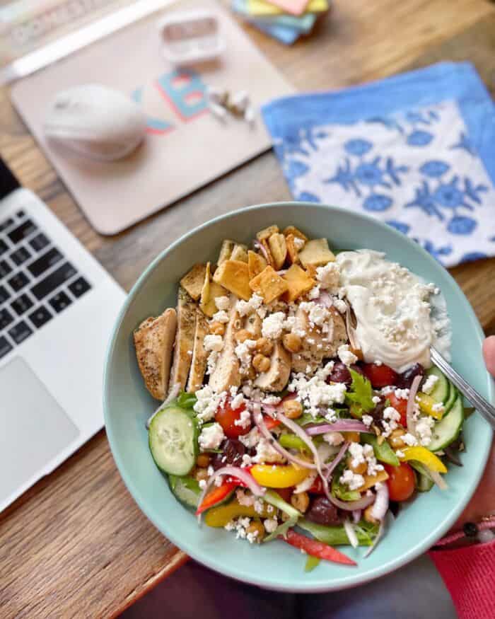 Mediterranean Chicken Gyro Bowl (2/10)