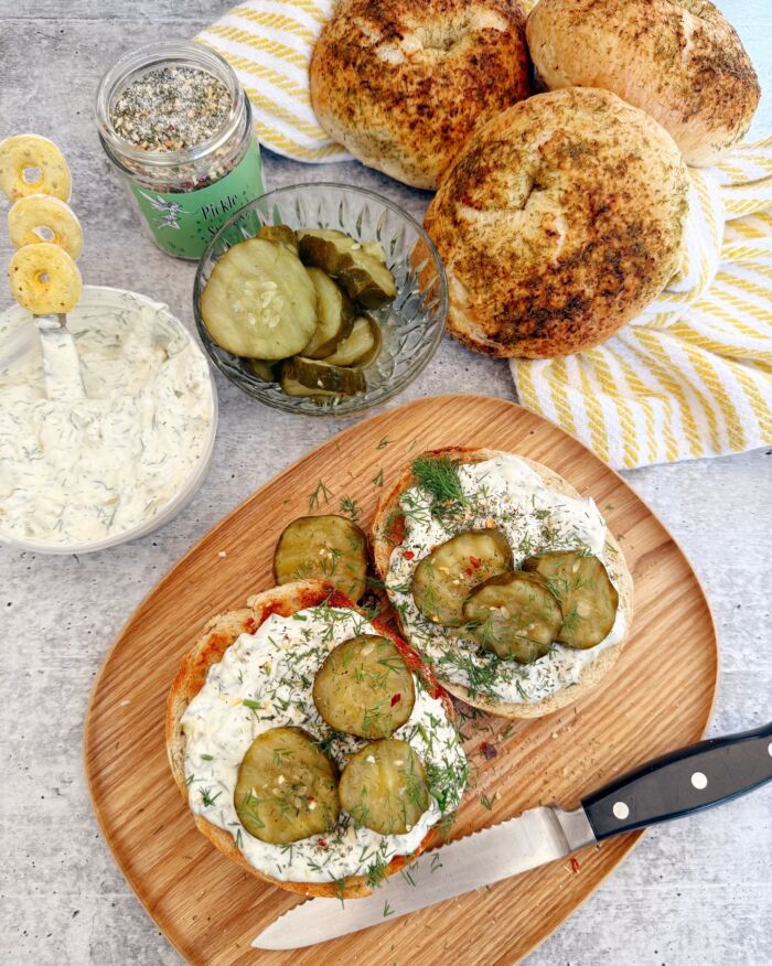 NEW Dill Pickle Cream Cheese w/Fresh Sourdough Bagels for 2 (feat. "What The Pickles" & "BREAD by Erica") (7/7)